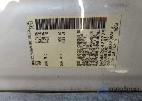 2017 Nissan Maxima 3.5 Platinum from USA, damaged, VIN 1N4AA6AP2HC420729